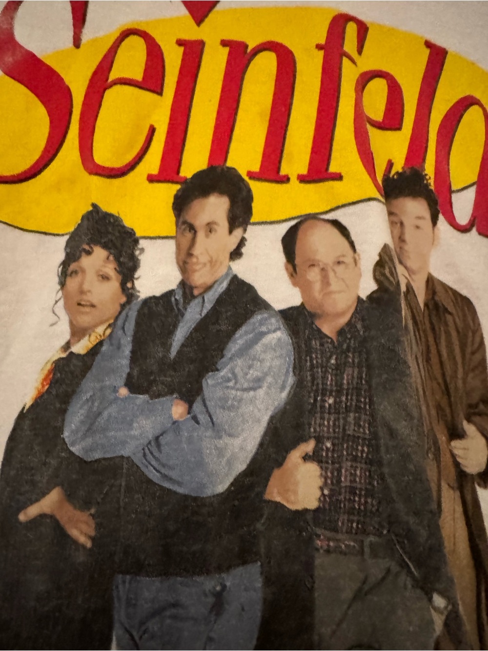 Seinfeld White Graphic Tee Vintage TV Logo Shirt 2XL 90’s - Picture 2 of 3